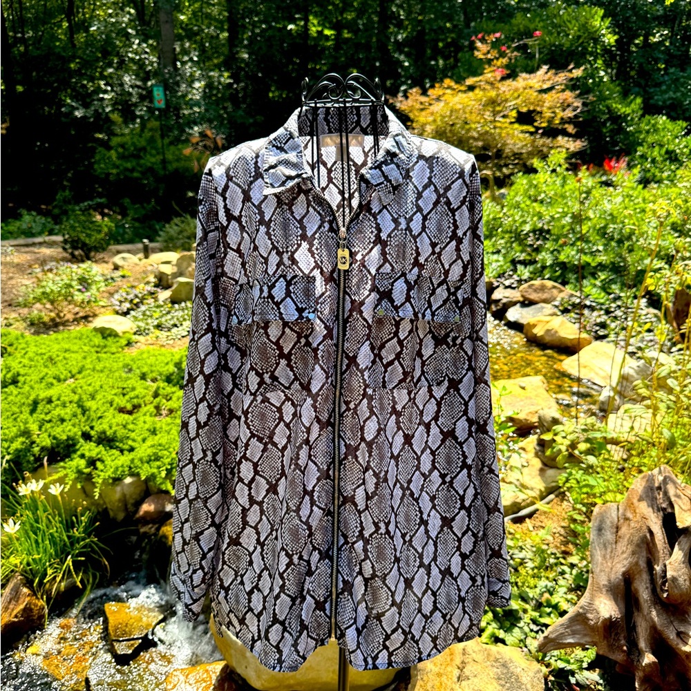 Michael Kors XL zip front tunic EUC